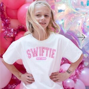 Lola + The Boys SWIFTIE shirt - Pink Crystal NWOT sz 12